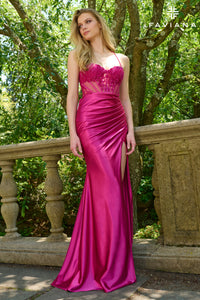 Faviana 11469 Sweetheart Gown w/ Beaded Bodice and Slit