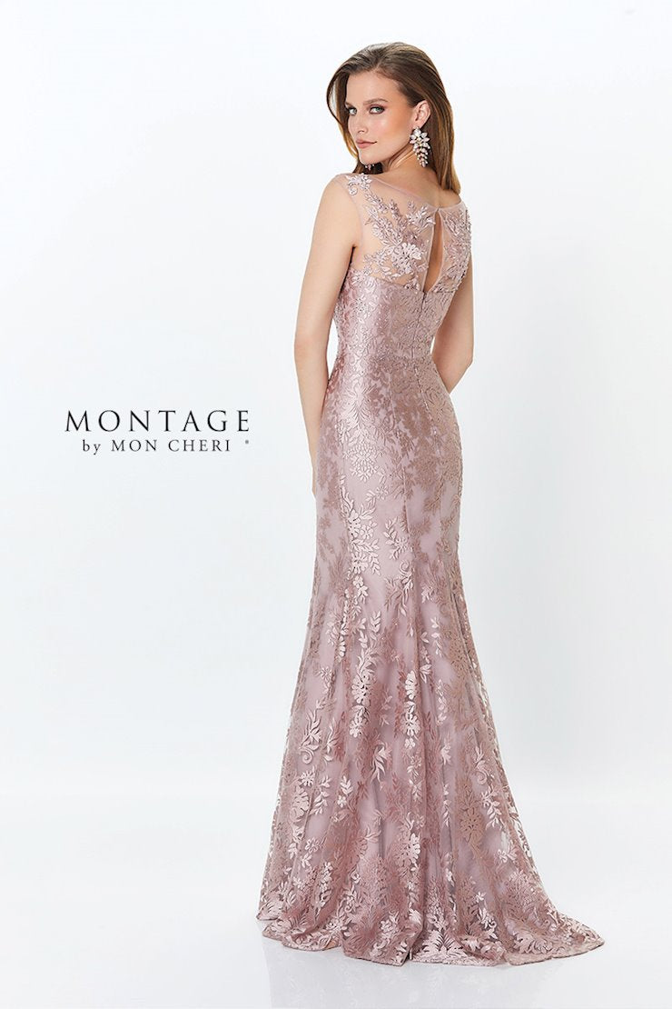 Montage 119932 Embroidered Lace Trumpet Gown