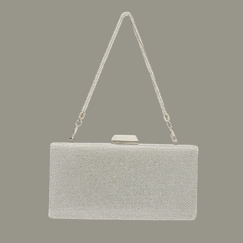 Shimmer Handbag | Nude Shimmer, Silver Shimmer