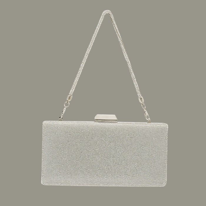Shimmer Handbag | Nude Shimmer, Silver Shimmer