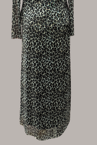 Bias Mesh Skirt | Animal Print, Black