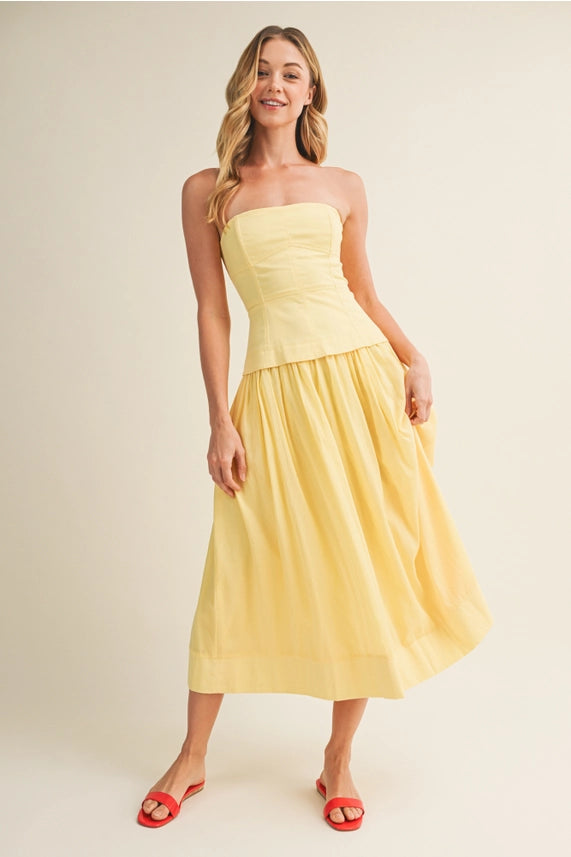 Corset Lined Strapless Dress | Canary