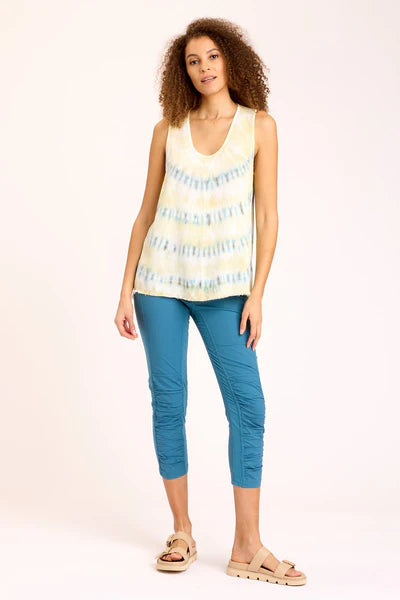 Twill Rayden Tank | Blue/Yellow