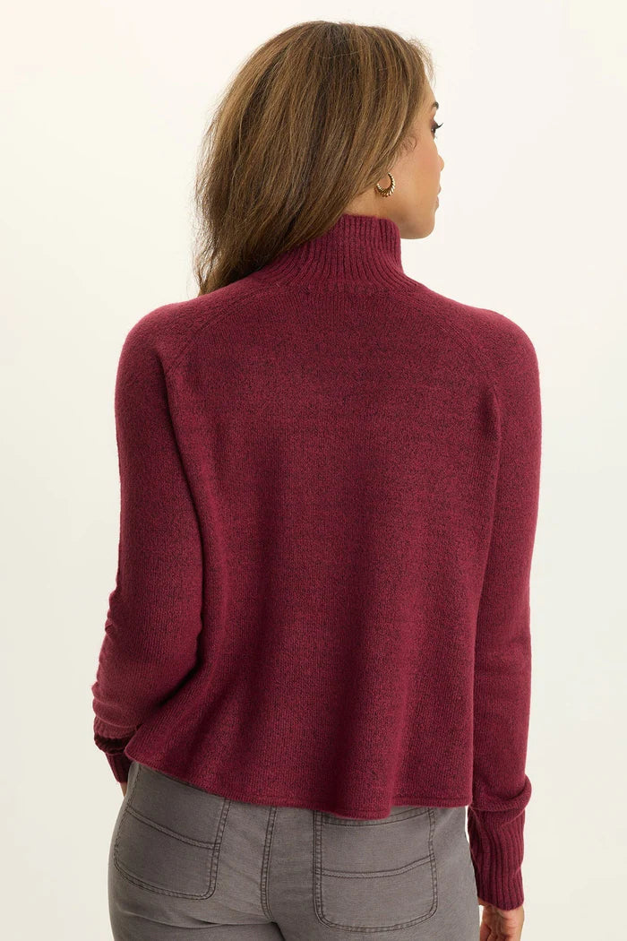 Alessi Mock Neck | Quixotic Plum, Raspberry