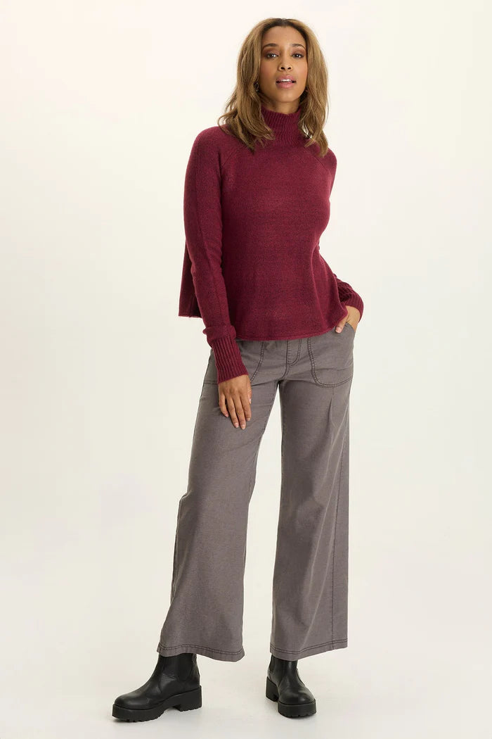 Alessi Mock Neck | Quixotic Plum, Raspberry