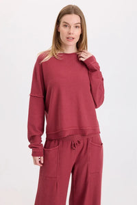 Cirilla Long Sleeve Top | Vining Ivy, Hibiscus