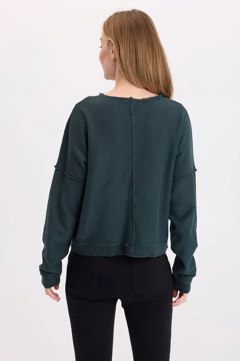 Cirilla Long Sleeve Top | Vining Ivy, Hibiscus