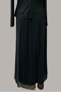 Bias Mesh Skirt | Animal Print, Black