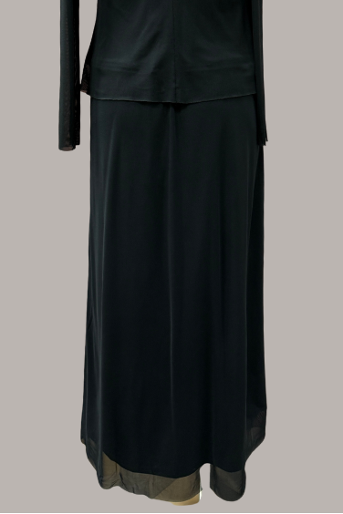 Bias Mesh Skirt | Animal Print, Black