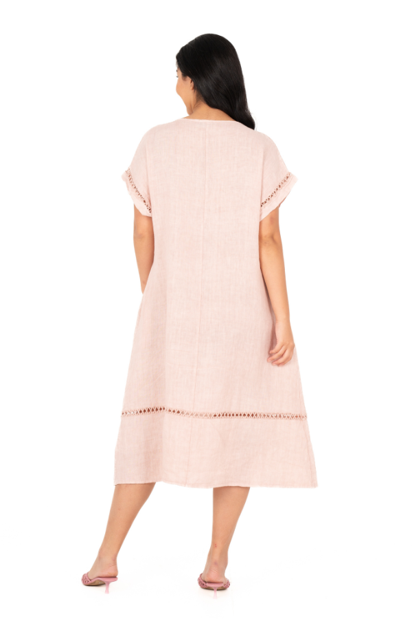 V-Neck Linen Dress | Blush Harriman Clothing Co. V-Neck Linen Dress | Blush Harriman Clothing Co.