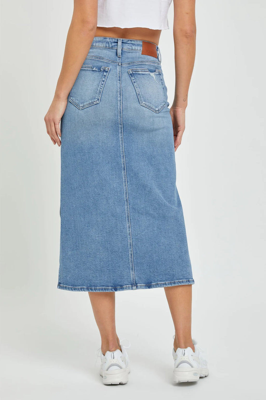 Peyton Midi Skirt with Side Slit – Harriman Clothing Co.