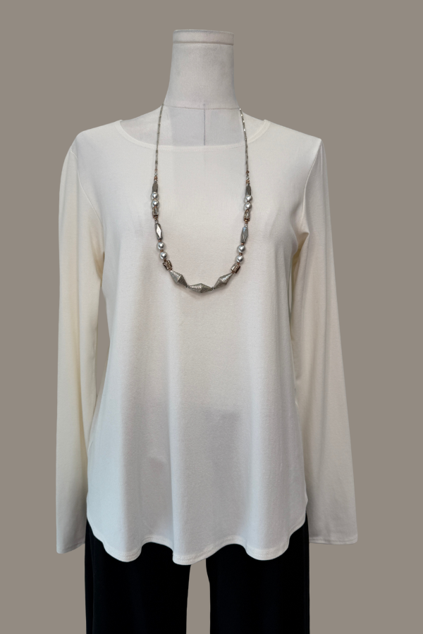 Long Sleeve Katie Top | Creme