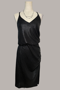 V-Neck Blouson Dress | Luster