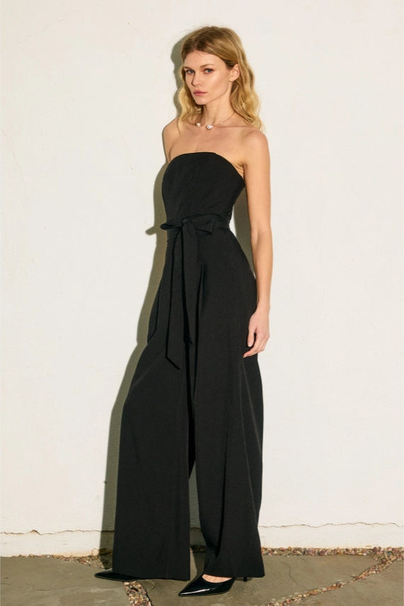Strapless Jumpsuit | Black, White