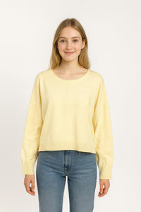 Seam Front Round Neck Pullover Sweater | Various Colors
