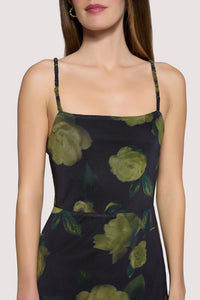 Nocturnal Blooms Maxi Dress | Black