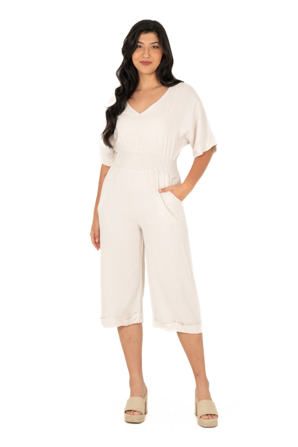 Woven Jumpsuit | Coconut