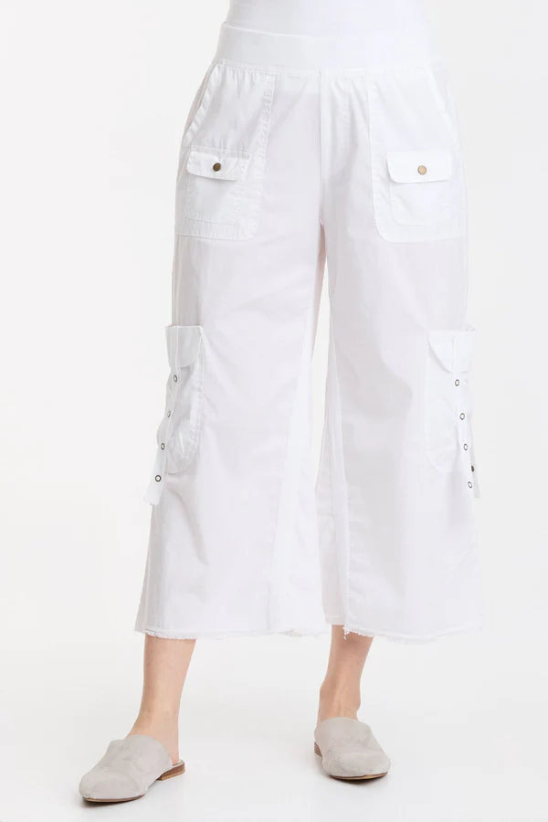 Femke Cargo Crop | Fireclay, White