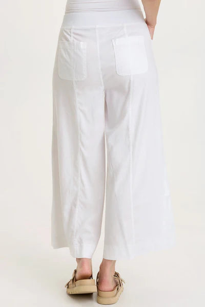 Shaun Wide Leg Pant | White, Navy