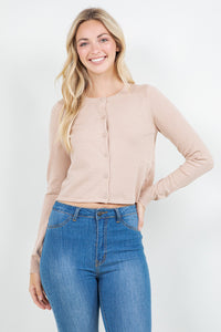 Button-Up Cardigan | Mocha, Hunter Green