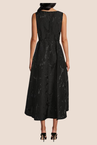 Sleevless Surplice High/Low Dress | Black