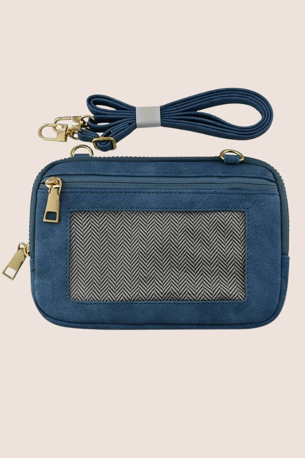 Mini Crossbody Wallet | Black, Jean, Tan, Champagne Gold
