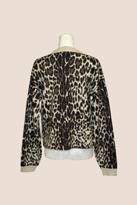 Zip Animal Print Cardigan | Feline