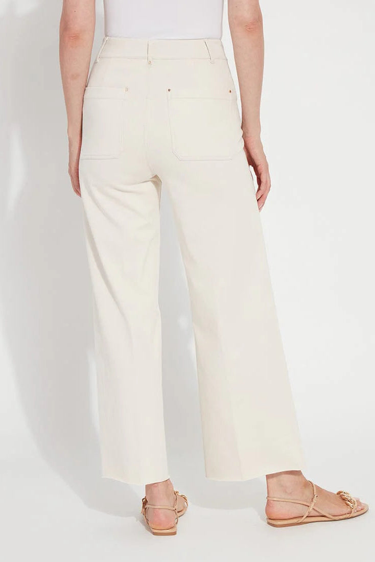 Erin Hi Waist Denim Wide Leg 28" Inseam | Oat