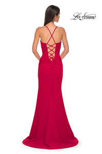 LaFemme 32802 Stone Jersey Gown w/ Slit