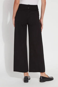 Erin Hi-Waist Wide Leg Ponte Pant | Black