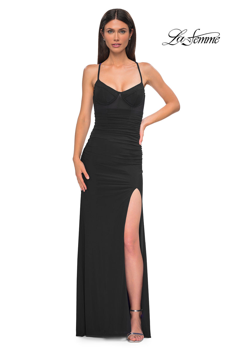 LaFemme 32966 Corset Gown w/ X Back