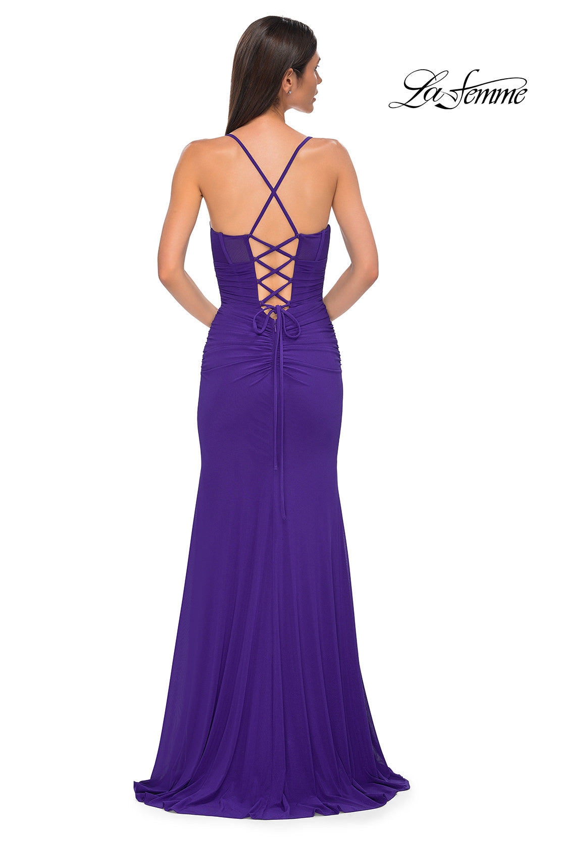 LaFemme 32966 Corset Gown w/ X Back