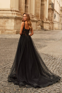 LaFemme 33499 Lace & Tulle Double Strap Ball Gown