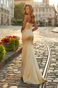 LaFemme 33546 Satin Strapless Gown