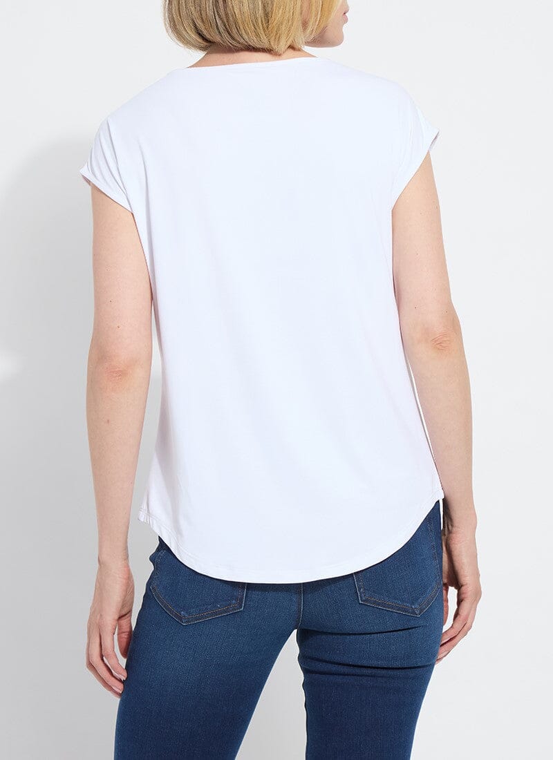 Lyssentials Short Sleeve Top | White, Black