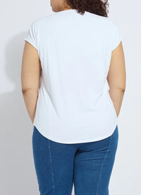 Lyssentials Short Sleeve Top | White, Black