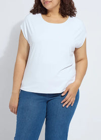 Lyssentials Short Sleeve Top | White, Black