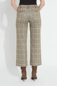 Livia Crop Pant | Smoked Green Plaid
