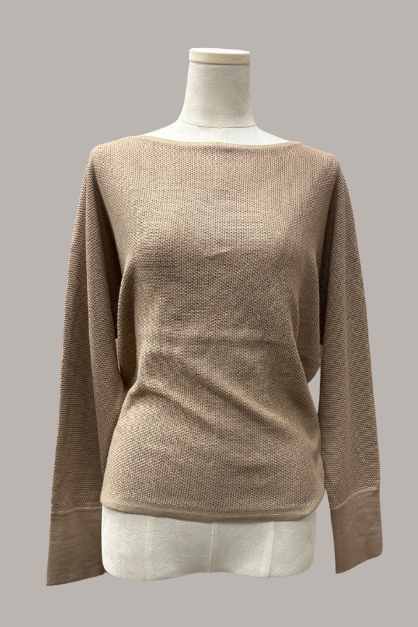 Long Sleeve Seed Stitch Sweater | Skipper Blue, Pumpkin Spice, Warm Taupe