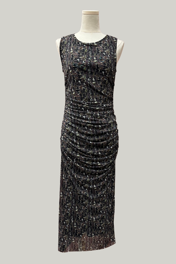 Ruched Midi Dress | Newberry Mesh