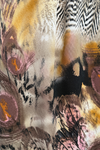 Animal Print Surplice Top | Mauve/Tan Print