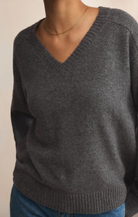 Eloise Sweater | Charcoal Heather, Natural Heather