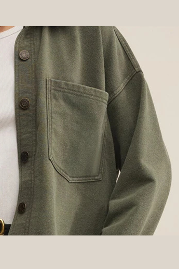 All Day Cropped Knit Jacket | Hunter Green