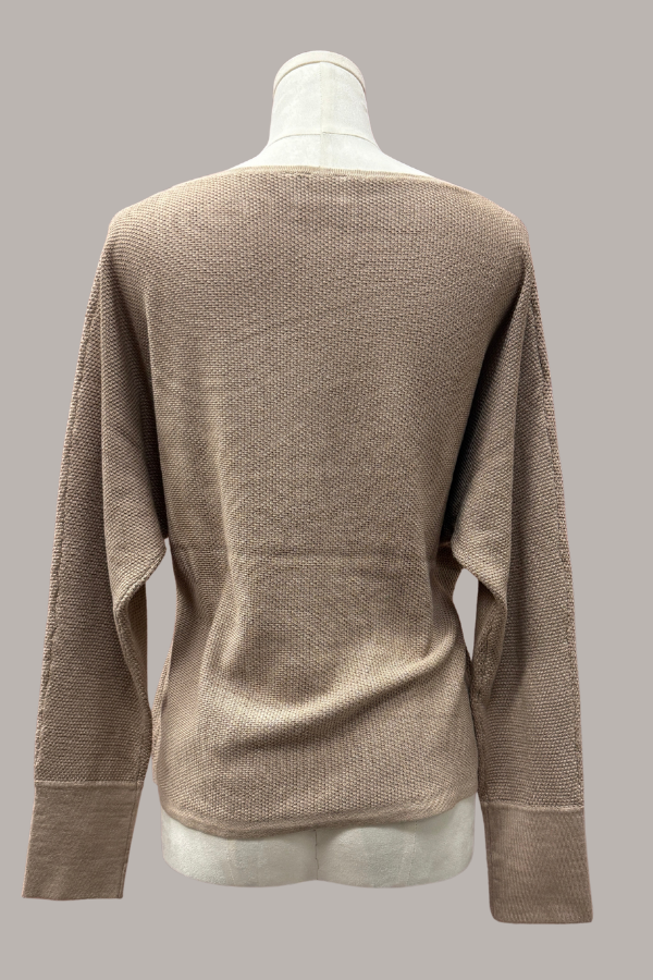 Long Sleeve Seed Stitch Sweater | Skipper Blue, Pumpkin Spice, Warm Taupe