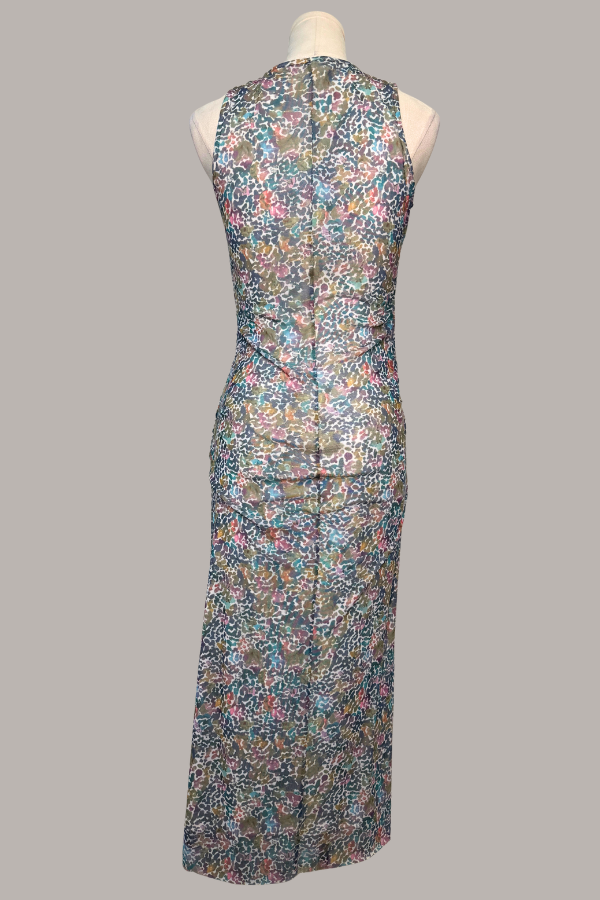 Ruched Midi Dress | Magnolia Mesh, Sandbar Mesh