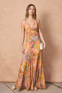 Paisley Frilly Hem Maxi Dress | Summer Garden