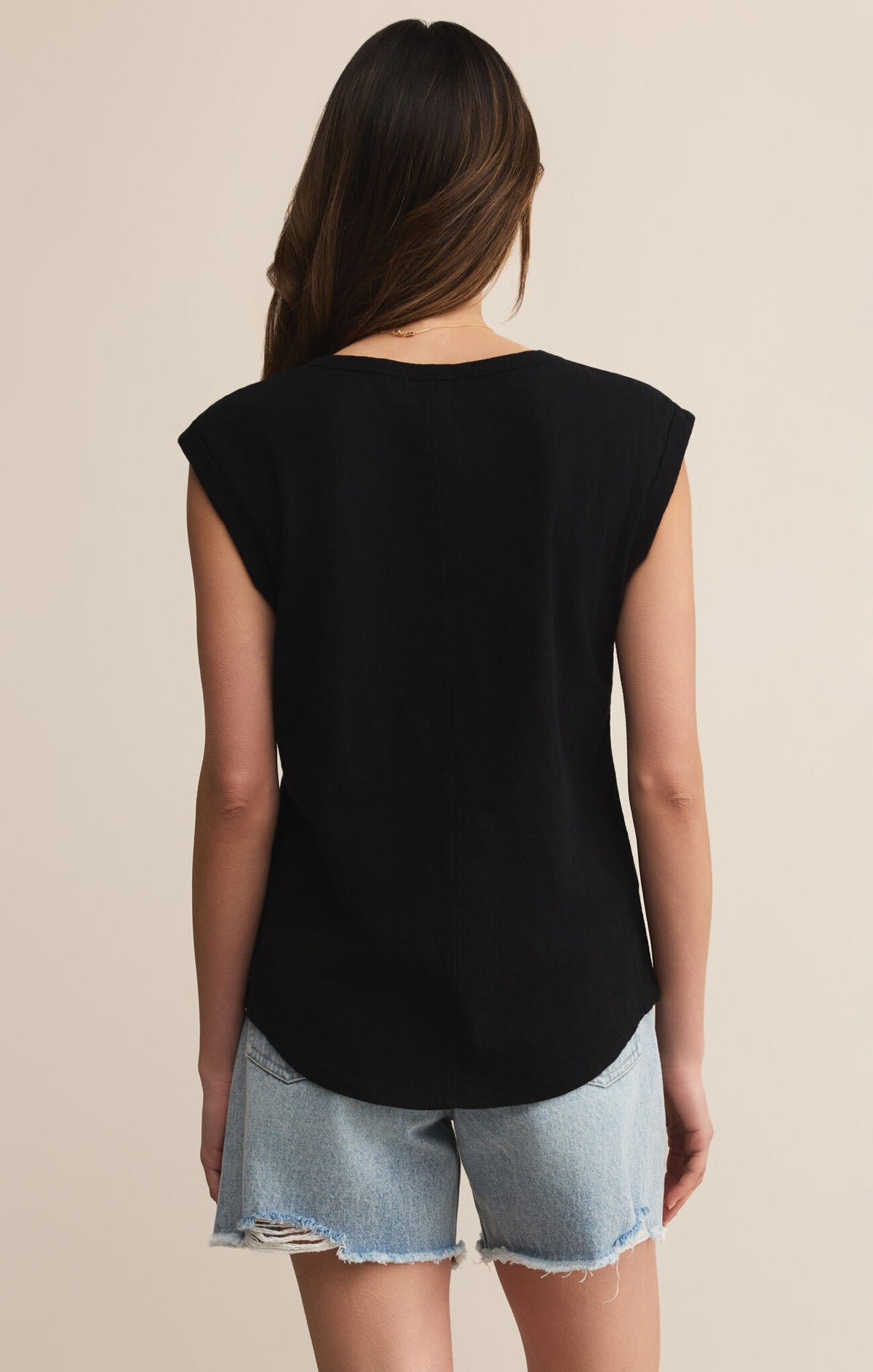 Per Diem Slub Top | Tiki, Black, White