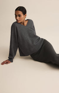 Eloise Sweater | Charcoal Heather, Natural Heather