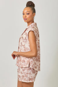 Button Down Camp Shirt | Cappuccino