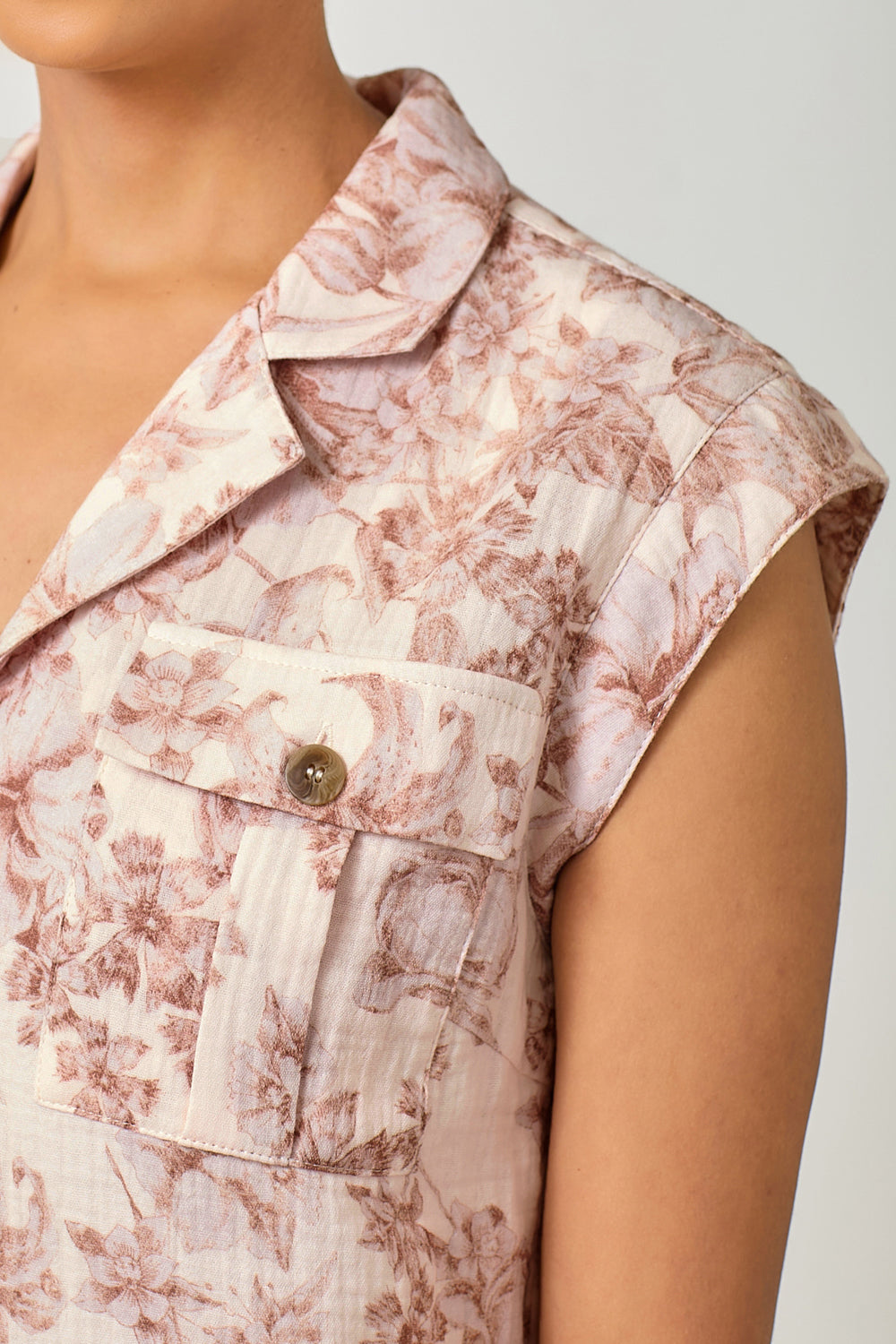Button Down Camp Shirt | Cappuccino
